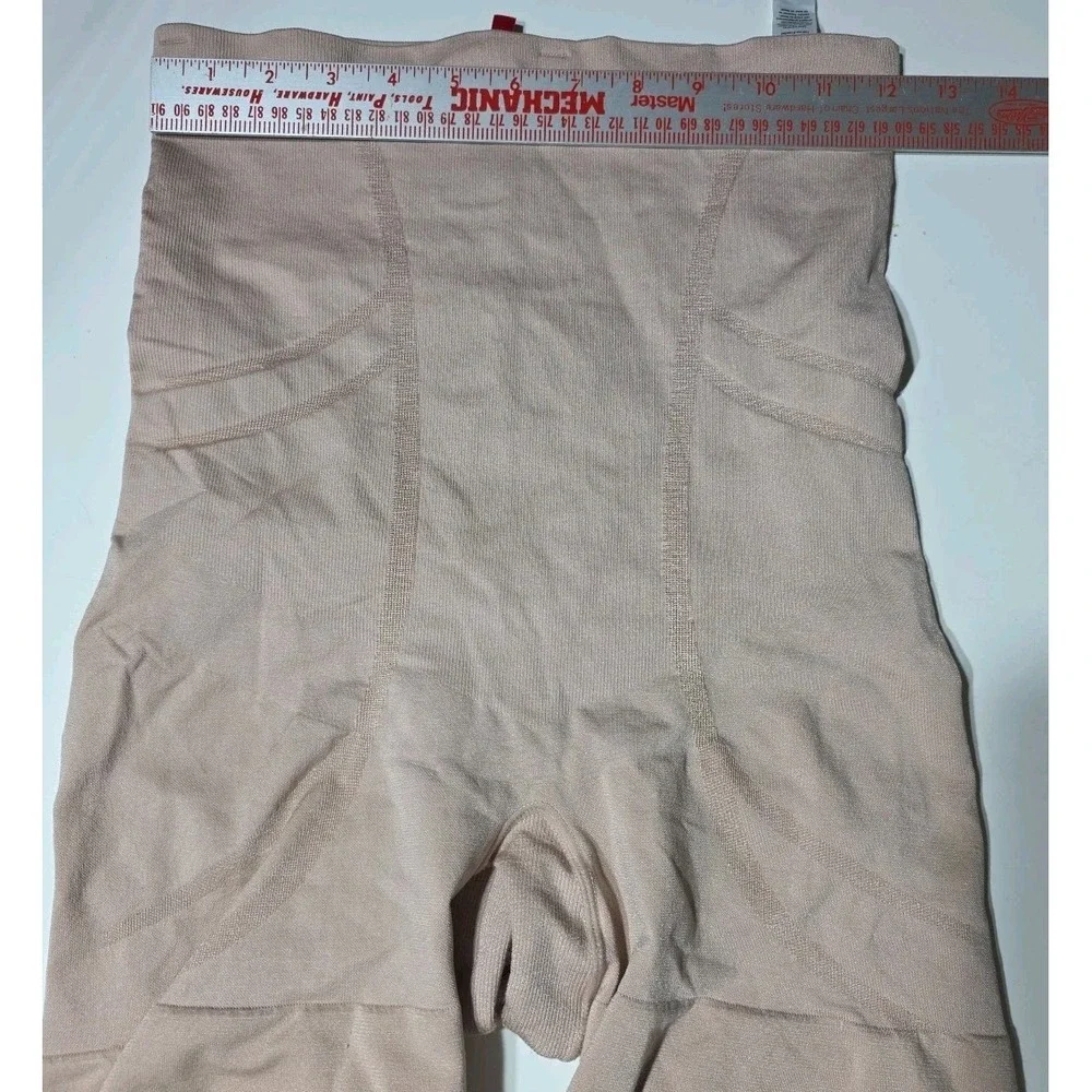 Spanx Slim Cognito Mid Thigh Body Shaper Tan Beige‎ Small XL Firm Shorts
